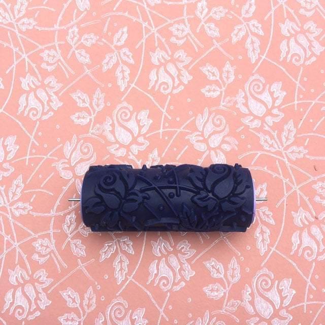 Pattern paint rollerNo61,WILD ROSES-,Pattern, Paint roller, Wall decor roller, Roller, 15cm,patterned paint roller designs
