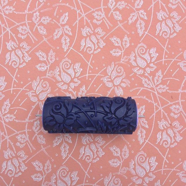 Pattern paint rollerNo61,WILD ROSES-,Pattern, Paint roller, Wall decor roller, Roller, 15cm,patterned paint roller designs