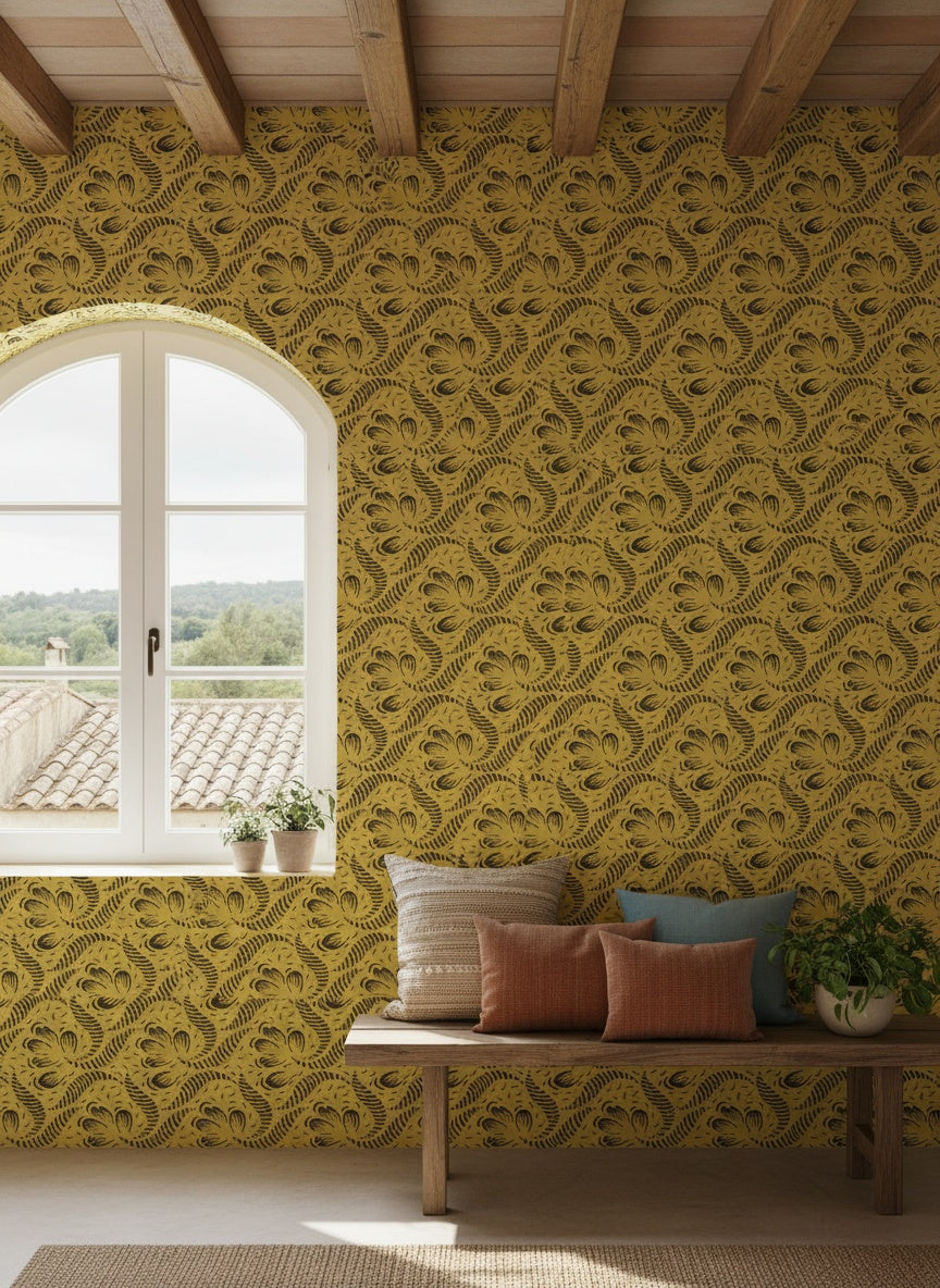 Flower pattern painting roller -No80