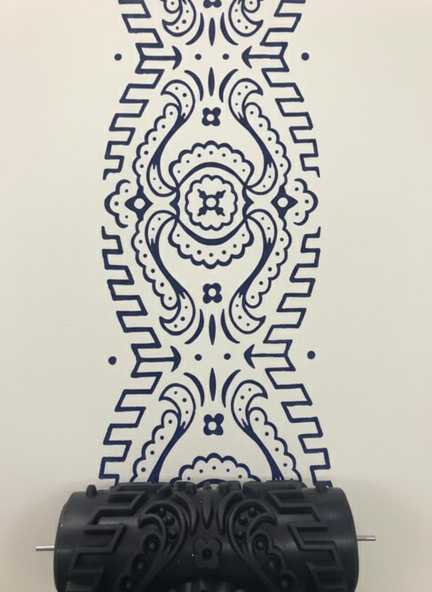 Rubber pattern paint roller-137