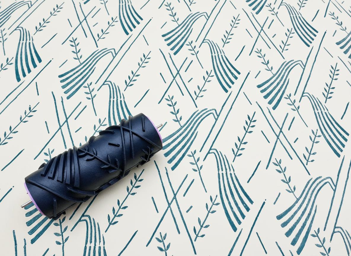 Wing design patterned roller, No7