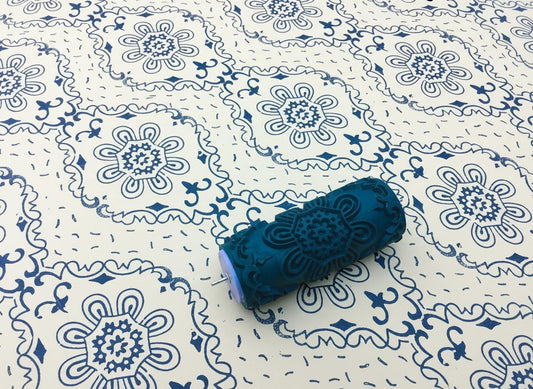 Pattern paint rollerNo104,NATALI, Paint roller, Pattern, Wall decor, Roller, 15cm,,patterned paint roller designs