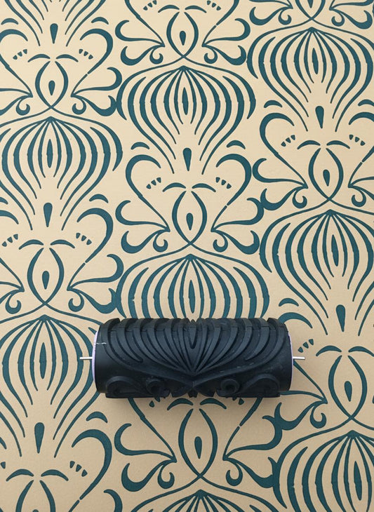Pattern paint rollerNo58,ALLIUM, Wall decor roller, Home decor, Roller,15cm,patterned paint roller designs