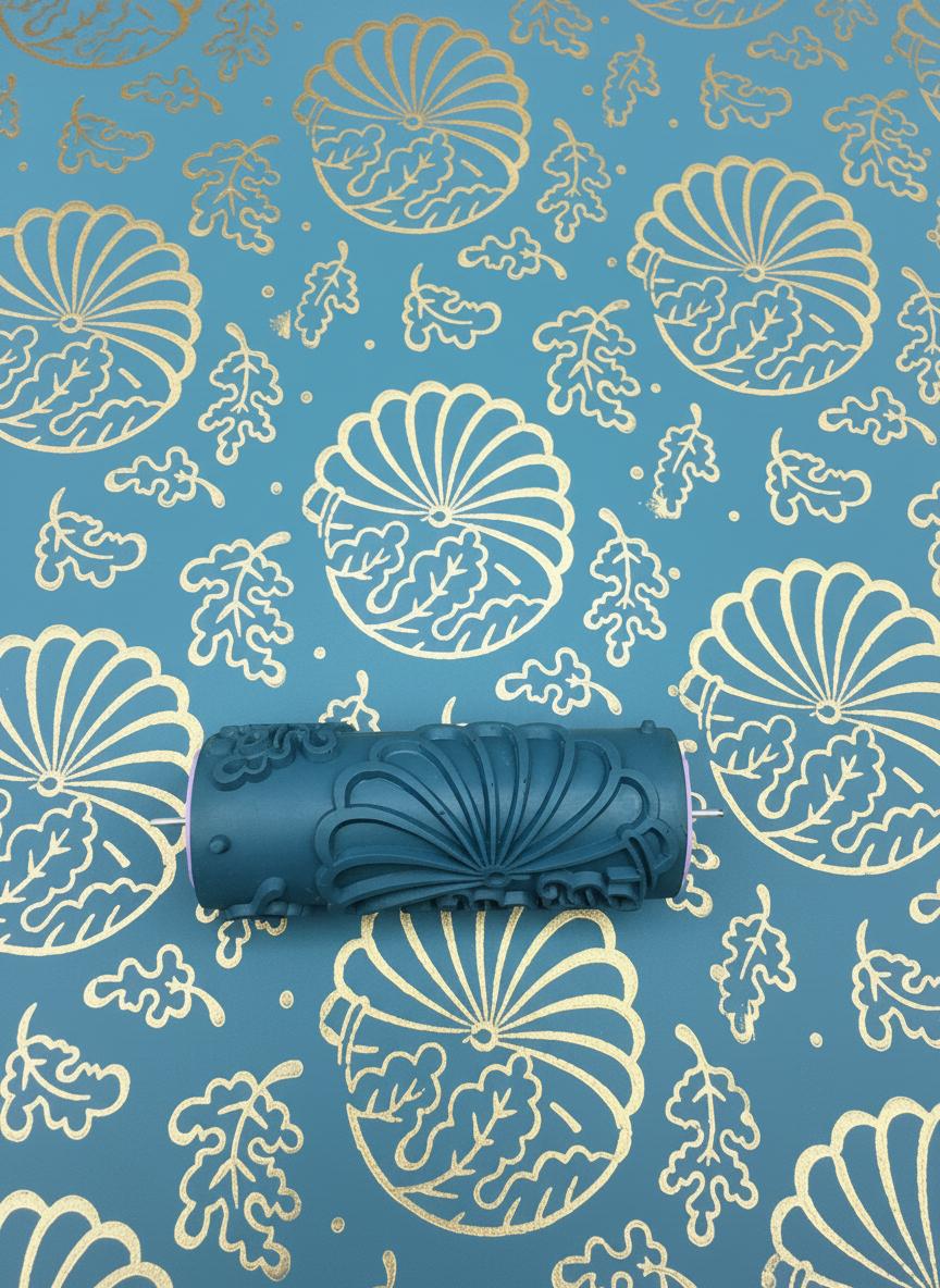 Pattern paint rollerNo27,FAN,Patter roller, Pattern, Wall decoration, 15cm, patterned paint roller designs