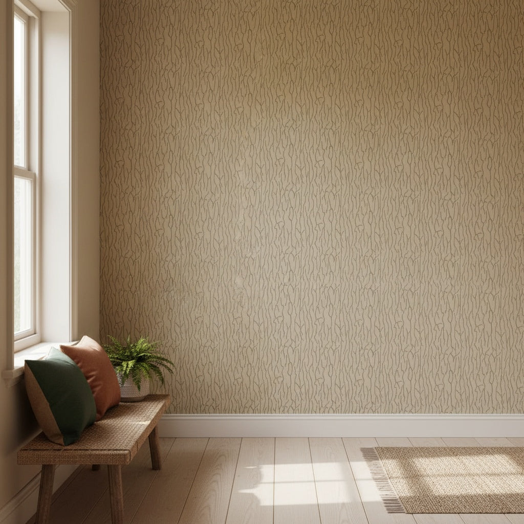 Pattern paint roller wood design