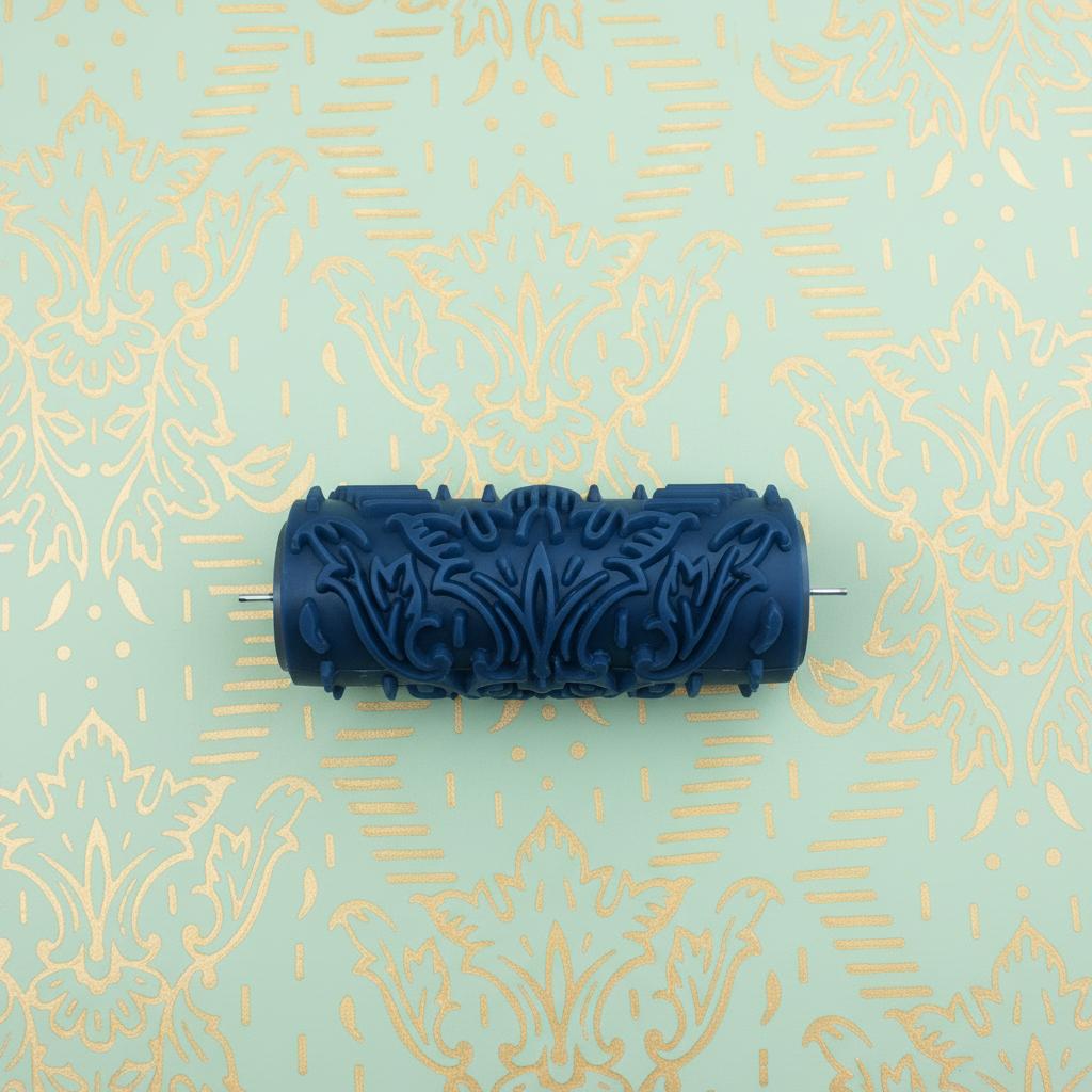 Pattern paint rollerNo33,ORNAMENT, Rubber roller, Wall decor, 15cm, patterned paint roller designs