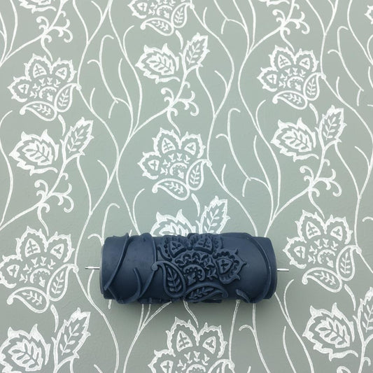 Pattern paint rollerNo13,RED ROSE, Wall roller, Rubber roller, 15cm,patterned paint roller designs
