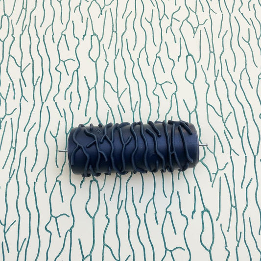 Pattern paint roller wood design