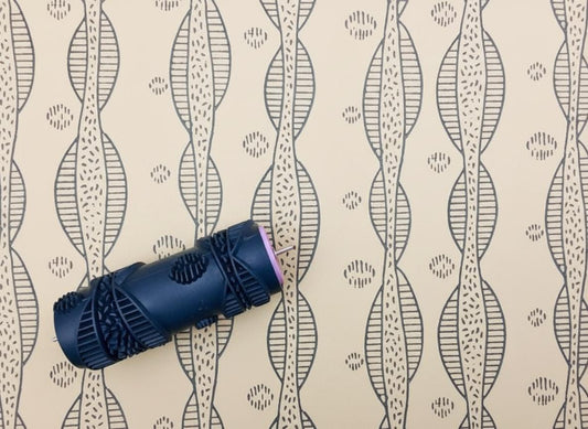 Pattern paint rollerNo95,CURTAIN, Wall decor, pattern roller, paint roller, 15cm,patterned paint roller designs