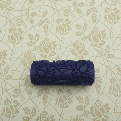 Pattern paint rollerNo61,WILD ROSES-,Pattern, Paint roller, Wall decor roller, Roller,  15cm,patterned paint roller designs