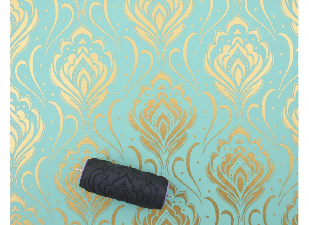Patterned paint roller Aurora design -10