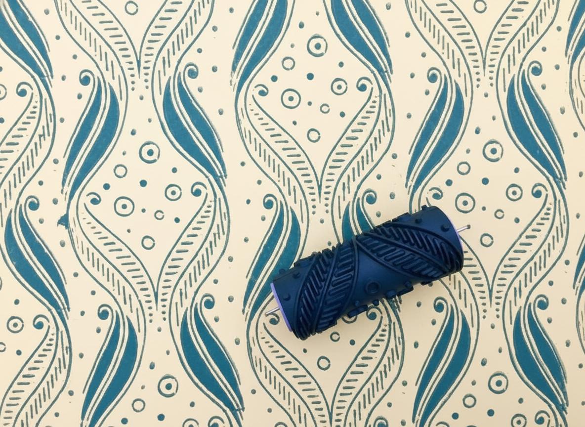 Pattern paint rollerNo26,WATER BUBBLES, Pattern, Wall decoration, Paint roller, 15cm,patterned paint roller designs