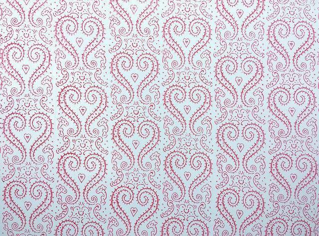 Pattern paint rollerNo15,LICIDER HEART, Patter, Wall decor roller, Paint roller, 15cm,patterned paint roller designs - Roller Rock