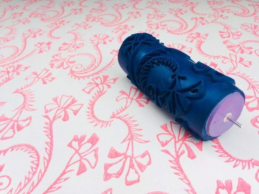 Pattern paint rollerNo46,CALIOPA, Pattern, Pattern rubber roller, Wall decoration, roller, 15cm,patterned paint roller designs