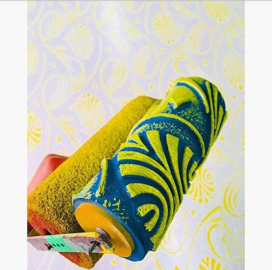 Pattern paint rollerNo57,SHEERAN-, Pattern, Paint roller, Home decor roller, Wall decor 15cm,patterned paint roller designs - Roller Rock