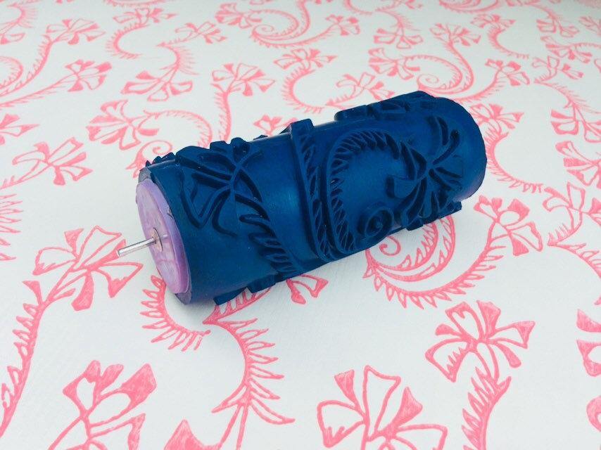 Pattern paint rollerNo46,CALIOPA, Pattern, Pattern rubber roller, Wall decoration, roller, 15cm,patterned paint roller designs