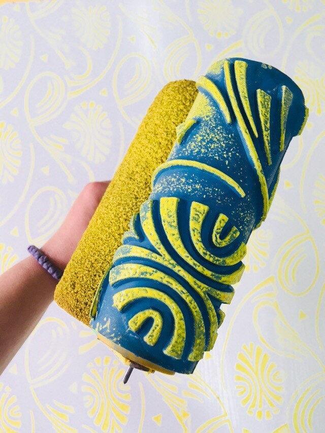 Pattern paint rollerNo57,SHEERAN-, Pattern, Paint roller, Home decor roller, Wall decor 15cm,patterned paint roller designs - Roller Rock