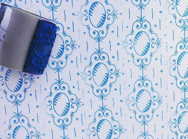 Pattern paint rollerNo25,MIRROR, Wall decor, Roller, 15cm,patterned paint roller designs