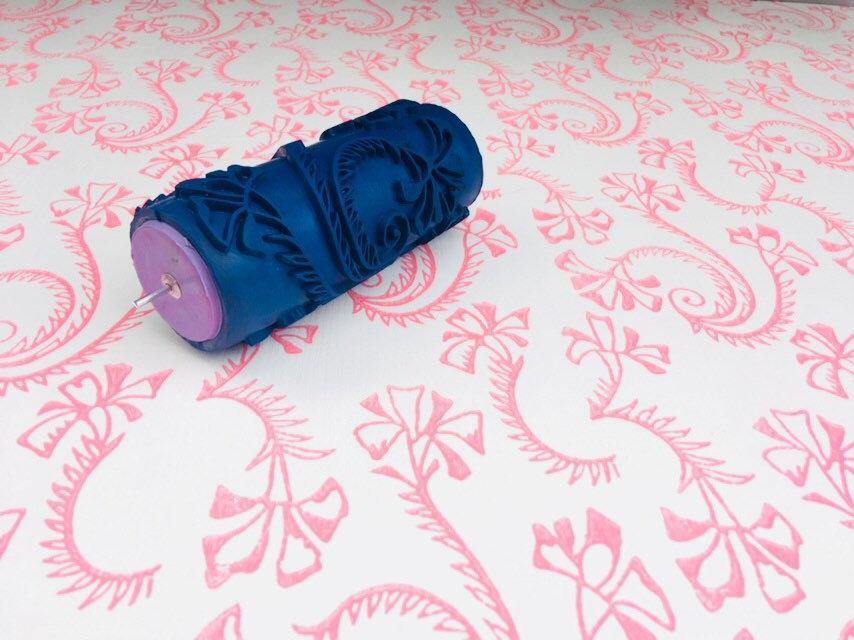 Pattern paint rollerNo46,CALIOPA, Pattern, Pattern rubber roller, Wall decoration, roller, 15cm,patterned paint roller designs