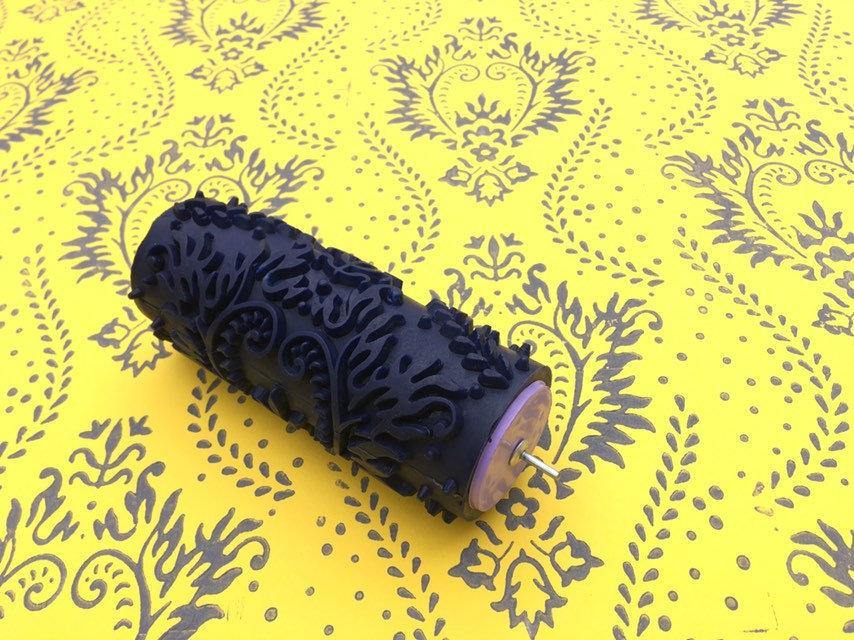 Pattern paint rollerNo38,HEART, Wall decor, Rubber roller, 15cm ,patterned paint roller designs - Roller Rock