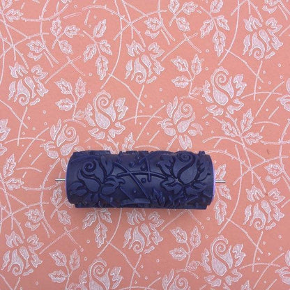 Pattern paint rollerNo61,WILD ROSES-,Pattern, Paint roller, Wall decor roller, Roller,  15cm,patterned paint roller designs