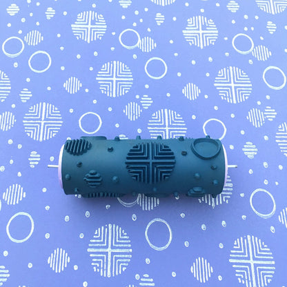 Rubber paint rollerNo21,MAGICAL CIRCLES, Pattern roller, Wall decor roller, 15cm,patterned paint roller designs