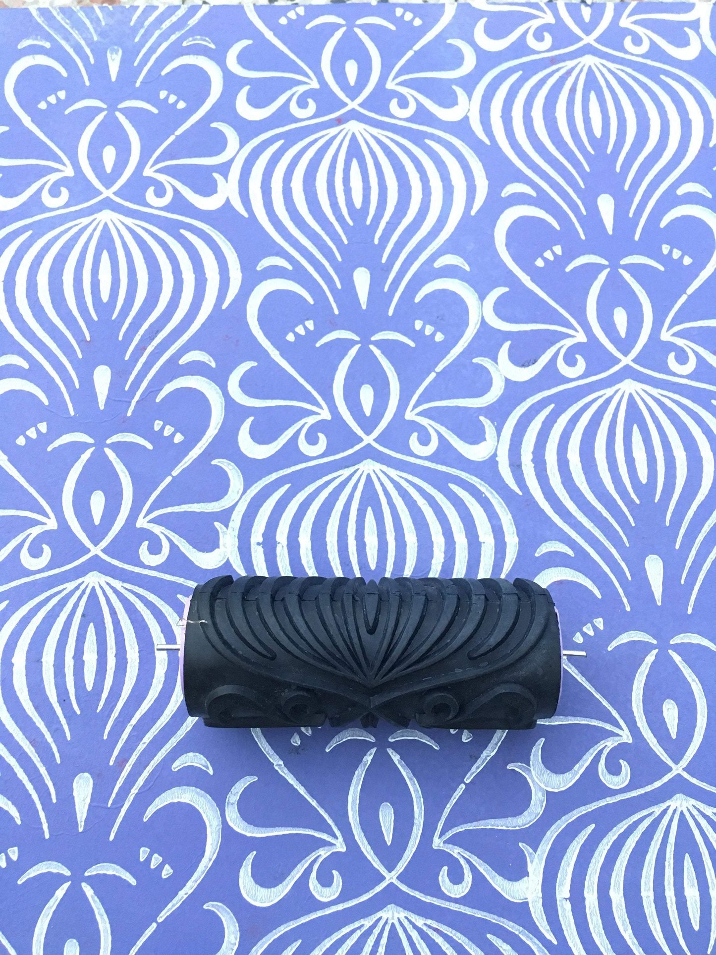 Pattern paint rollerNo58,ALLIUM, Wall decor roller, Home decor, Roller,15cm,patterned paint roller designs - Roller Rock