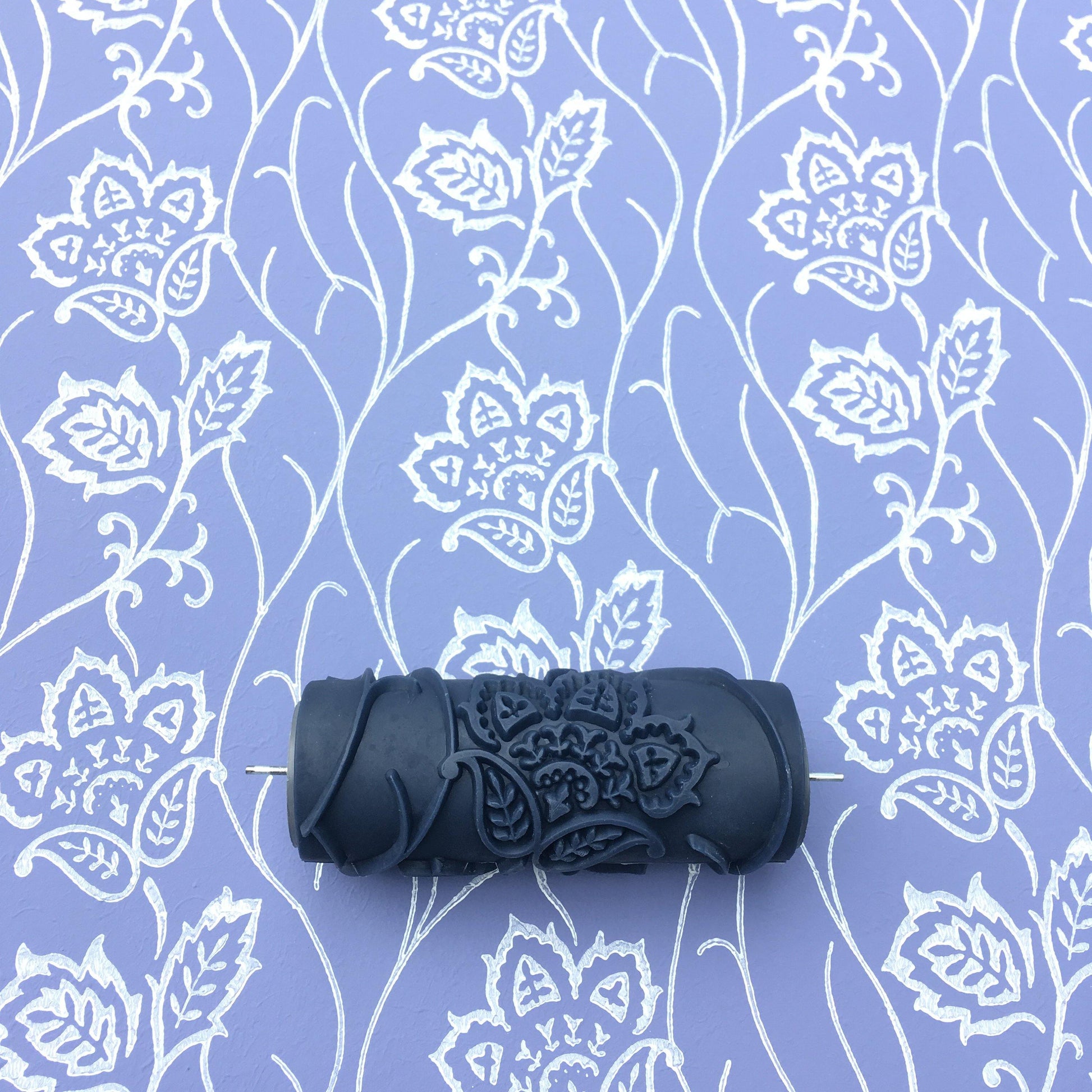 Pattern paint rollerNo13,RED ROSE, Wall roller, Rubber roller, 15cm,patterned paint roller designs - Roller Rock