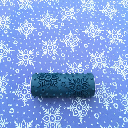 Paint RollerNo77,WINTER MAGIC, wall decor  15cm,patterned paint roller designs