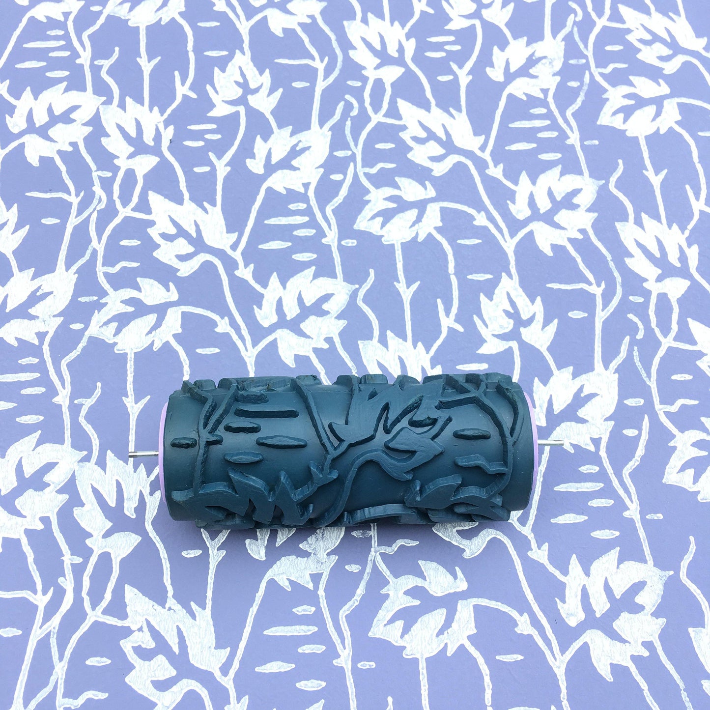 Paint rollerNo118,LEAVES,Pattern, Rubber decor roller, 15cm,patterned paint roller designs - Roller Rock