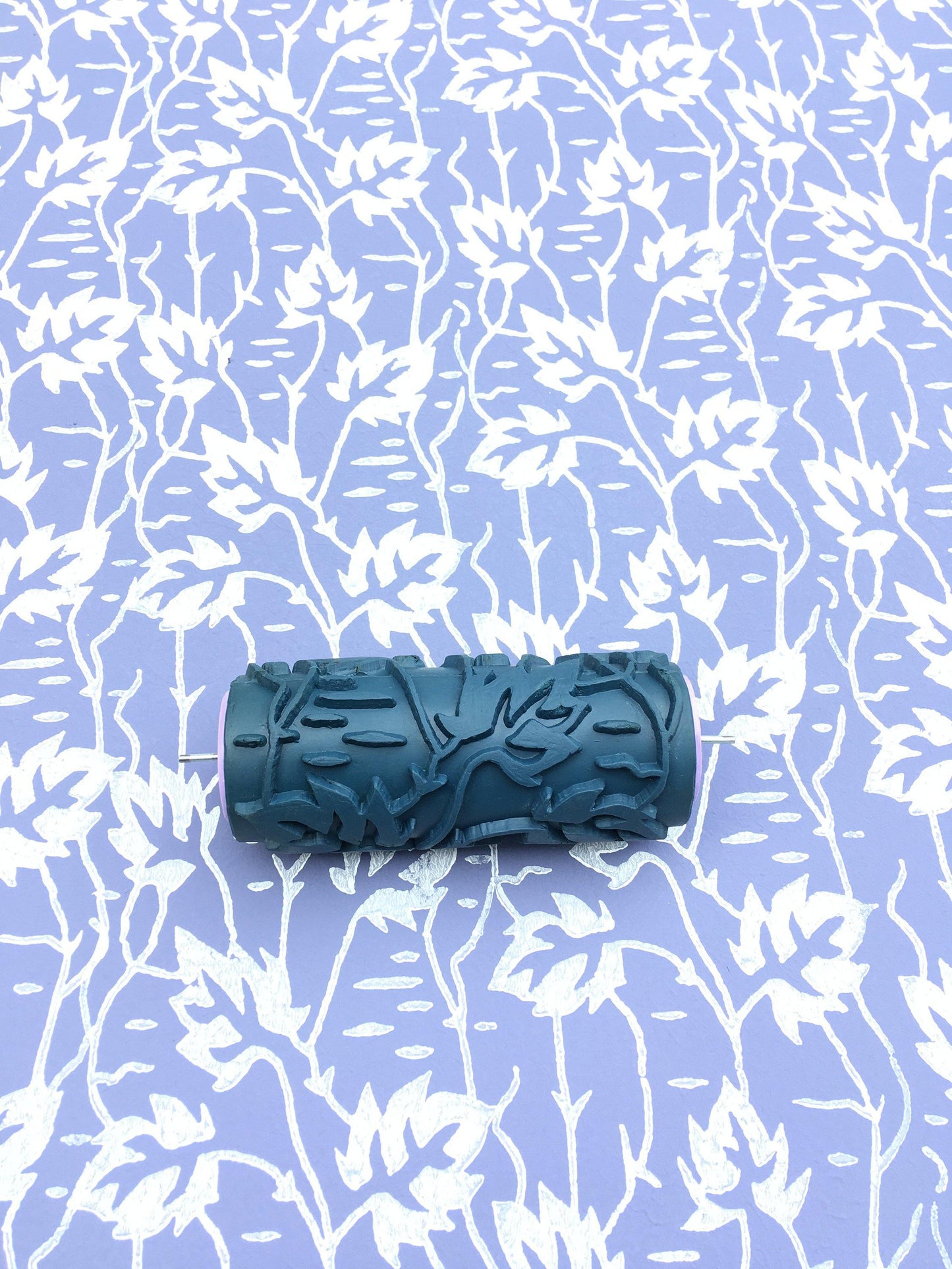 Paint rollerNo118,LEAVES,Pattern, Rubber decor roller, 15cm,patterned paint roller designs